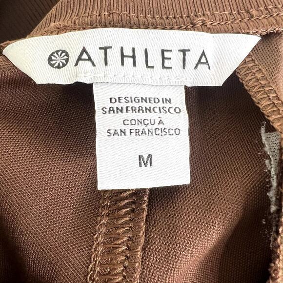 Athleta Venice Flare Pant Brown Pull-On Sweatpants Pockets Athleisure Medium - Picture 6 of 8